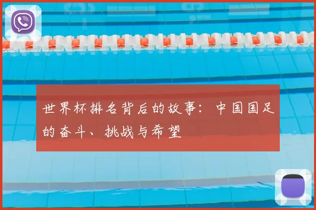 世界杯排名背后的故事:中国国足的奋斗、挑战与希望